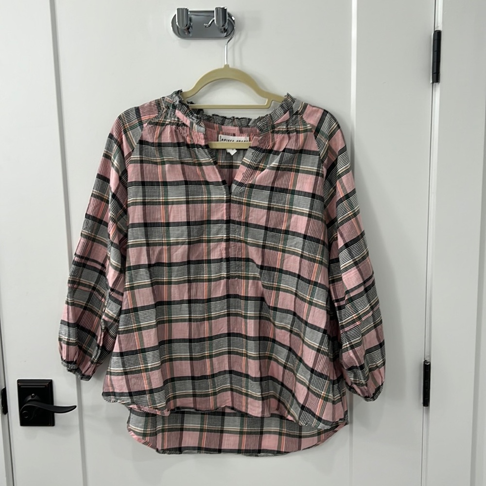 Spring plaid apiece apart top - s